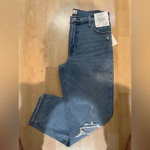 NWT ABERCROMBIE MOM JEAN HIGH RISE